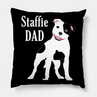 Staffie Dad WB Pillow