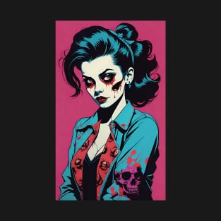 Retro Zombie Rockabilly Girl 1 T-Shirt