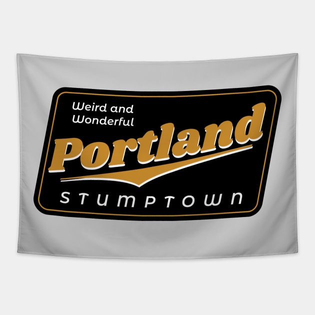 Stumptown - Portland Oregon Tapestry by LocalZonly