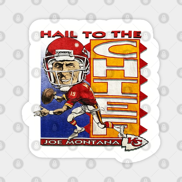 90s Football Joe Montana - Hail To The Chief - Classic Magnet by nicklower