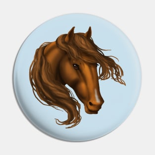 Horse Head - Chestnut Snip Pin