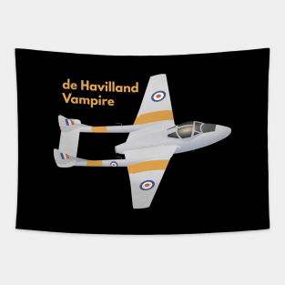 de Havilland Vampire British WW2 Airplane Tapestry