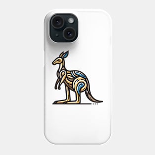 Pop art kangaroo illustration. cubism illustration of a kangaroo Phone Case