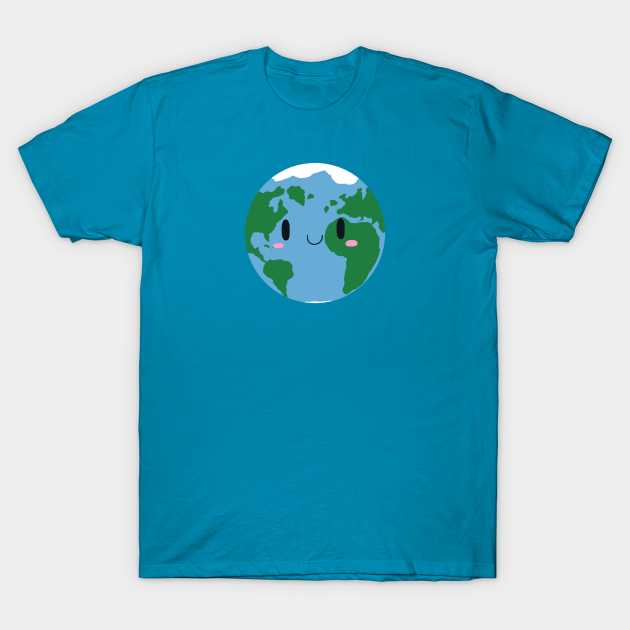 Cute Earth - Kawaii - T-Shirt