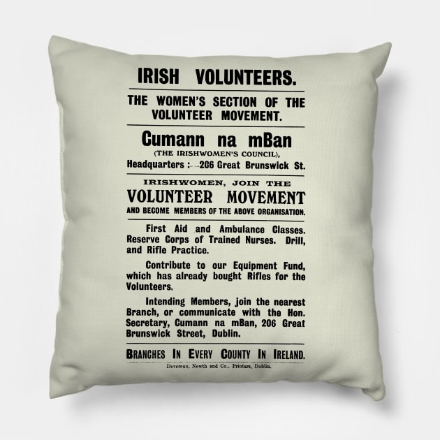 Cumann na mBan / The Women's Council Pillow by feck!