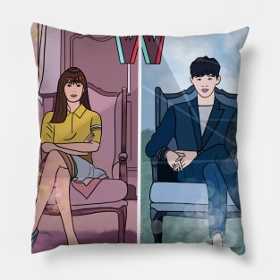 W-two worlds - K drama pop art Poster Pillow