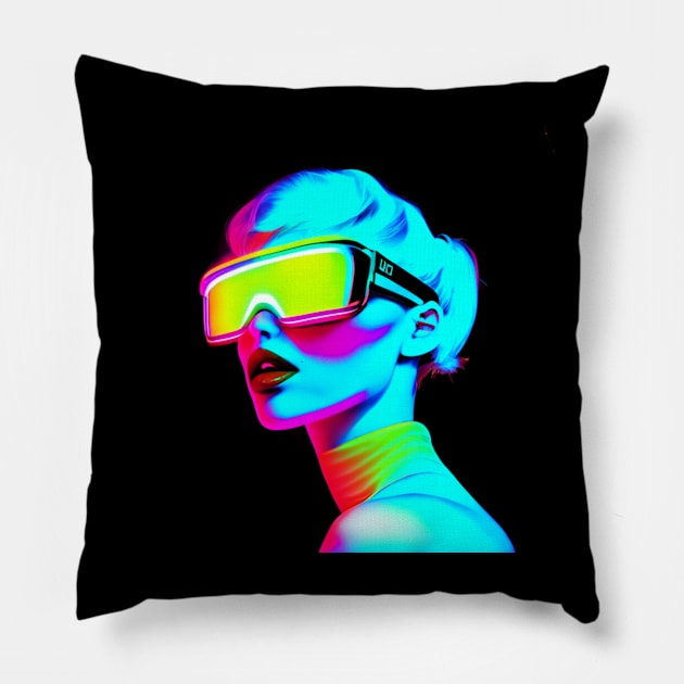 Neon Aeon Neo Noir Pillow by Instereo Creative