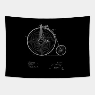 Velocipede Bike Vintage Patent Drawing Tapestry