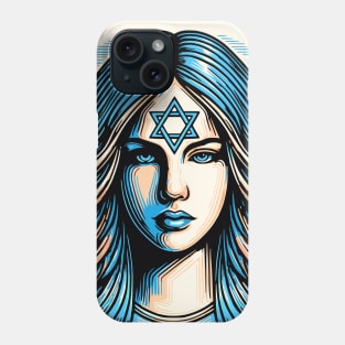 Fierce Jewish Woman with Star of David Phone Case