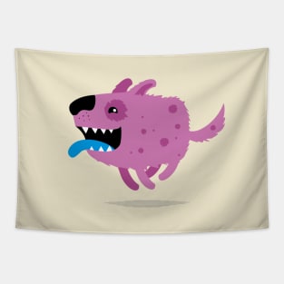 Funny purple dog Tapestry