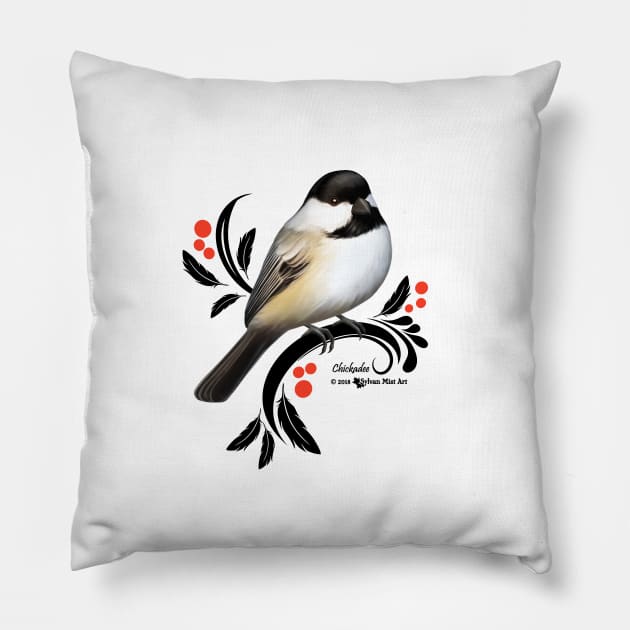 Chickadee Pillow by Sylvanmistart