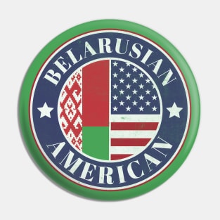 Proud Belarusian-American Badge - Belarus Flag Pin