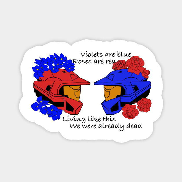 Red vs Blue Magnet by Inktopodes