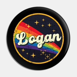 Logan // Rainbow In Space Vintage Grunge-Style Pin