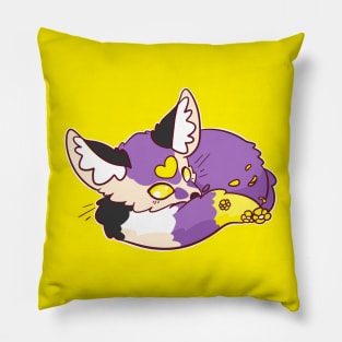 Enby Pride Fennec Fox Pillow