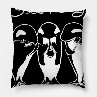 Orcastra Funny Whales Playing Music Pillow