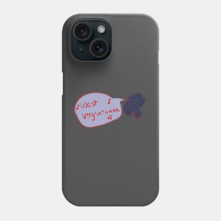 mothman singin his lil heart out (no background) Phone Case