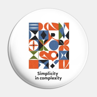 Simplicity in complexity, Abstract Artwork Pin