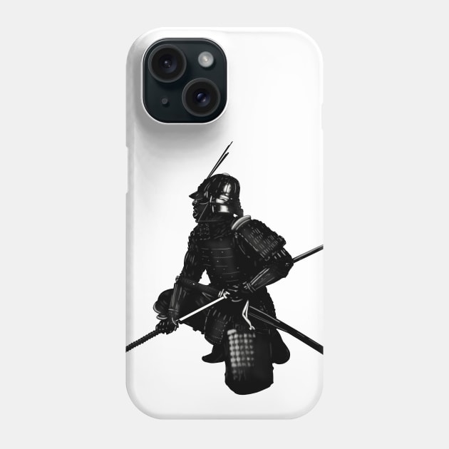 Samurai Silhouette #2 Phone Case by GrizzlyVisionStudio