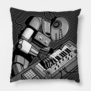 Synth Robot Musician playing the Synthesizer Pillow