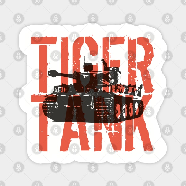 German WW2 Panzer Tiger Tank Magnet by Distant War