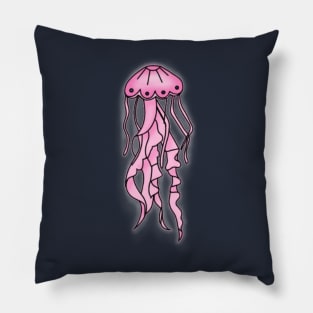 Pink Jellyfish Pillow