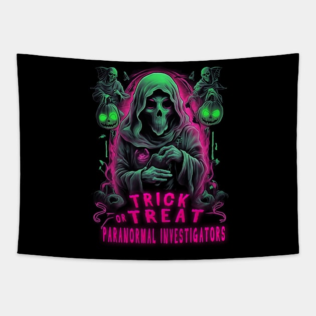 Trick or Treat Paranormal Investigators Tapestry by Ratherkool