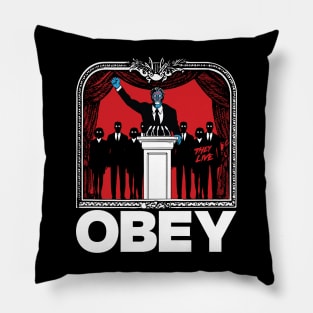 Obey - They Live Cult Classic - Politician Version Pillow