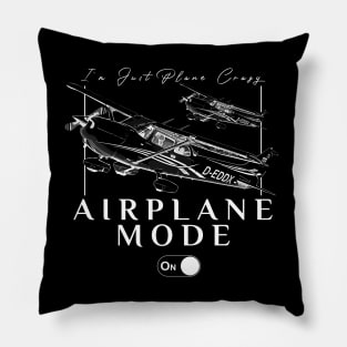 Pilot C172 Flying Gift Airplane Mode T-Shirt I'm just plane crazy Pillow