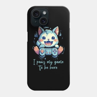 I Paws My Game Cat Gamer Gifts Funny Pun Gaming Cat Gamer Phone Case