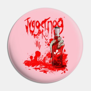 Zombie Hand Bloodied Juggernog on Soft Pink Pin