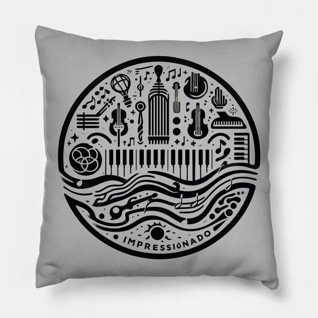 Crazyness around a keyboard Pillow by Impressionado