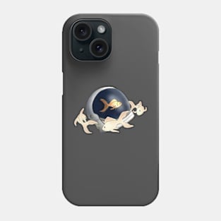 Goldfish in an astronaut's helmet Phone Case