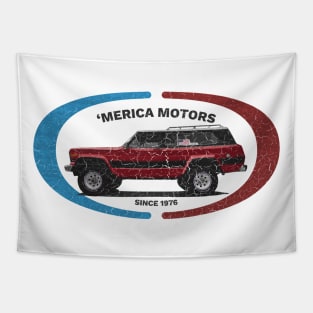 Merica Motors - Distressed for Lights Tapestry