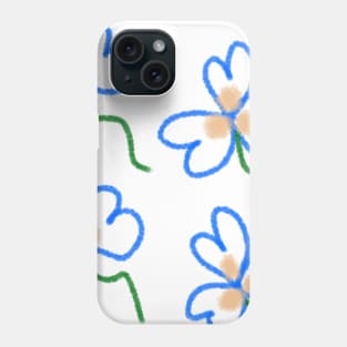 Blue red watercolor art Phone Case