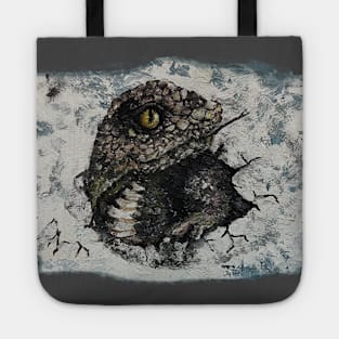 Hatching Baby Lizard - jurrasic baby, reptiles Tote