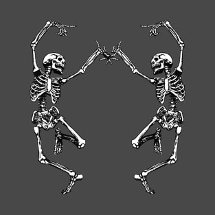 dancing skeletons at halloween party T-Shirt