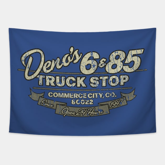 Deno’s 6 & 85 Truck Stop 1947 Tapestry by JCD666