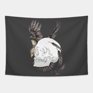 Nevermore skull Tapestry