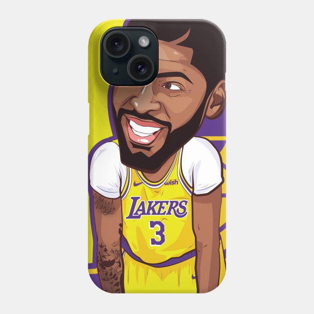 Anthony Davis Los Angeles Lakers Phone Case by portraiteam