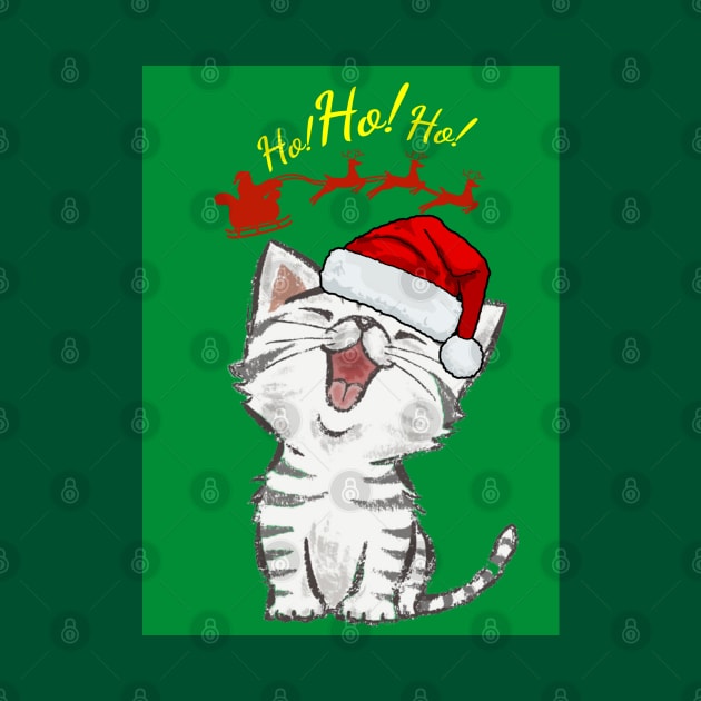 Santa cat by Rene Martin