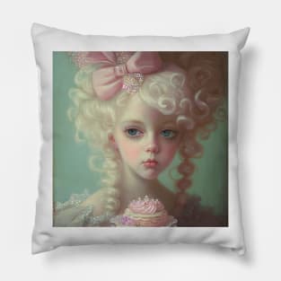 Baby Marie Antoinette and the Sparkle Cake Pillow