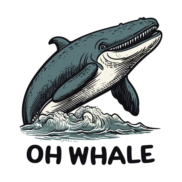 Oh Whale || Funny Quote || Vector Art by Mad Swell Designs