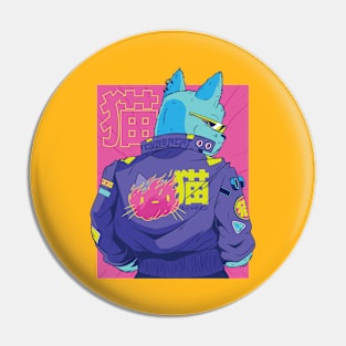 Cyberpunk Cat Pin