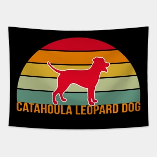 Catahoula Leopard Dog Vintage Silhouette Tapestry