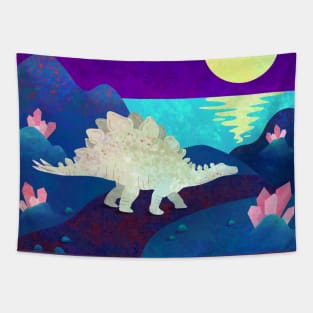 Stegosaurus Night Walk Tapestry