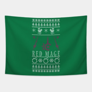 Final Fantasy XIV Red Mage Ugly Christmas Sweater Tapestry