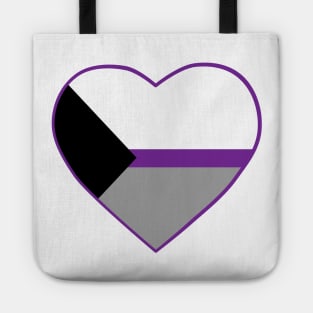 Pride Flag Heart Demisexual Tote