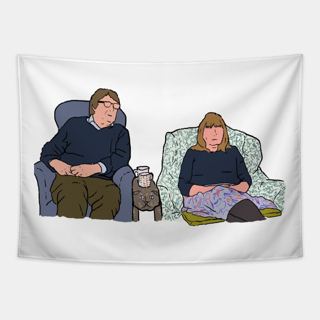 Giles And Mary from Gogglebox Tapestry by CaptainHuck41