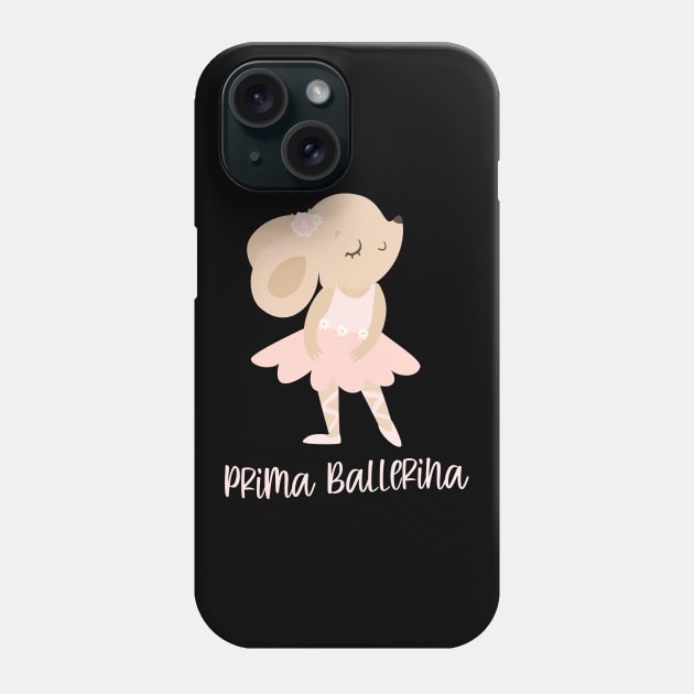 Prima Ballerina Cute Ballet Dancer Mouse Girls Phone Case by Foxxy Merch